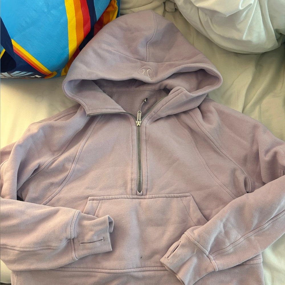 Lavender Halfzip crop scuba